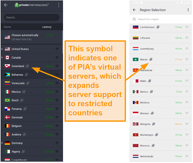 PIA has a huge global network of gaming-ready servers