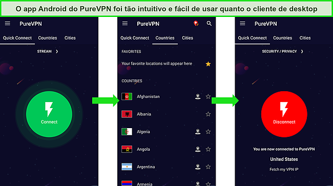 Captura de tela da alternância fácil entre dispositivos.