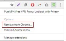 Screenshot of step 2 on how to remove PureVPN's extension from Chrome browser
