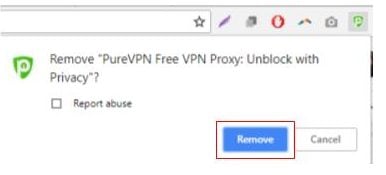 Screenshot of step 3 on how to remove PureVPN's extension from Chrome browser
