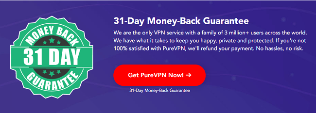 PureVPN refund policy
