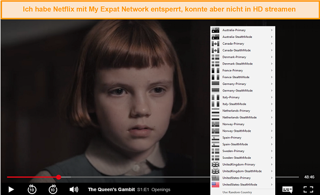 Screenshot von My Expat Networking, das Netflix US entsperrt