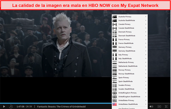 Снимок экрана: My Expat Network разблокирует HBO NOW