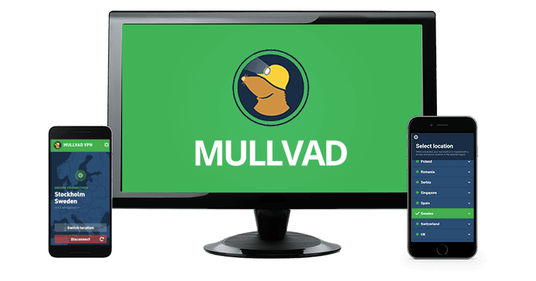 Mullvad VPN Vendor UI screenshot