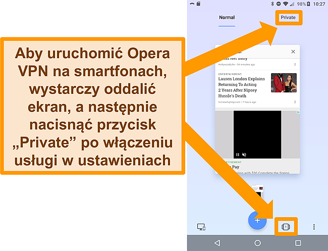 Zrzut ekranu recenzji Opery.