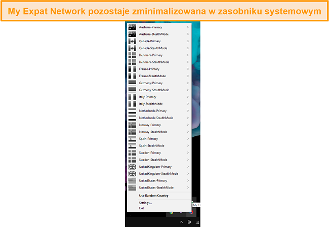 Zrzut ekranu interfejsu My Expat Network Desktop