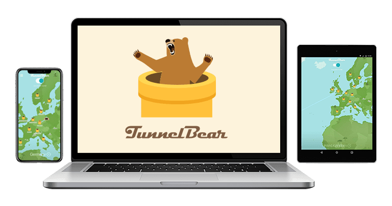 TunnelBear Vendor UI screenshot