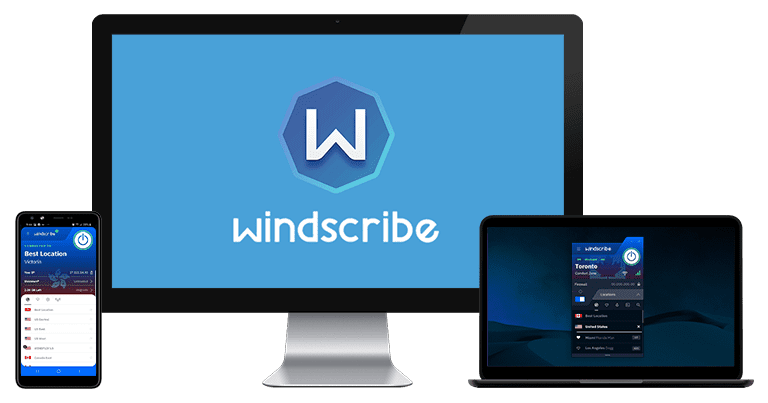 Windscribe Vendor UI screenshot