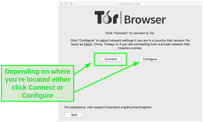 Either click Connect or Configure.