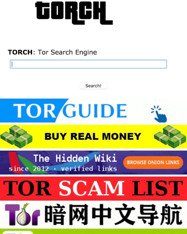 Screenshot of Torch site