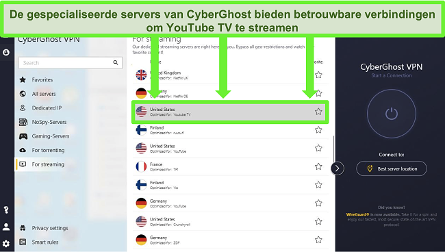 beste vpns om te gebruiken voor youtube tv cyberghost geoptimaliseerde streamingserver