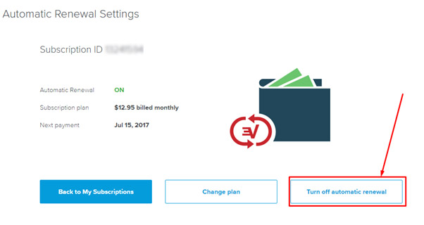 Expressvpn turn off automatic renewal