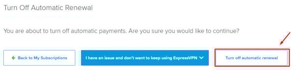 Expressvpn turn off automatic renewal 2