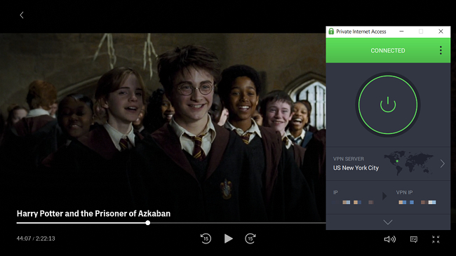 Screenshot of Harry Potter and the Prisoner of Azkaban using Private Internet Access