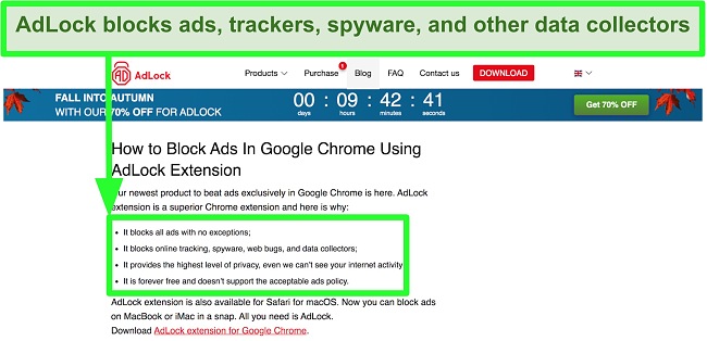 AdLock had no issues blocking AdChoices pop-ups, banner ads, and video advertisements