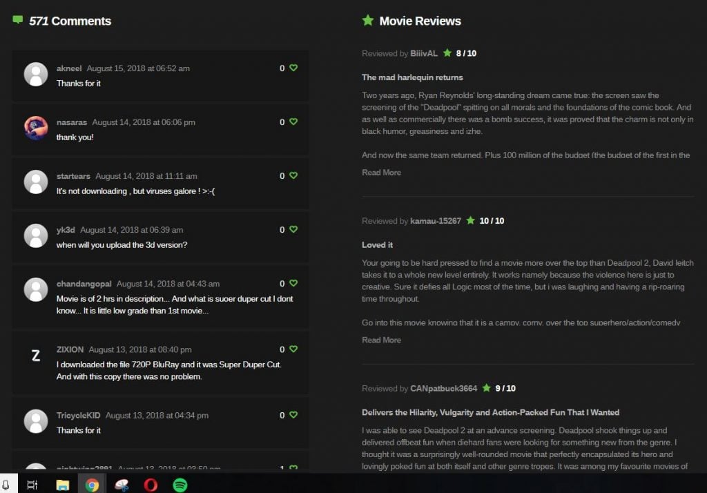 yify reviews and comments