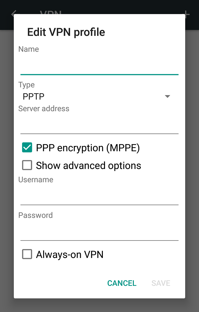 Setting Up a VPN on Android Without App Step 4