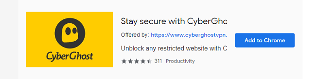 Estensione di Chrome: stai al sicuro con CyberGhost