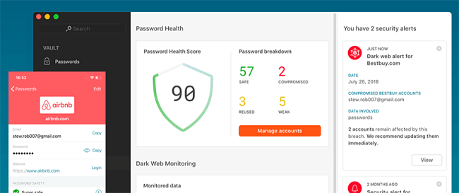 Dashlane password manager