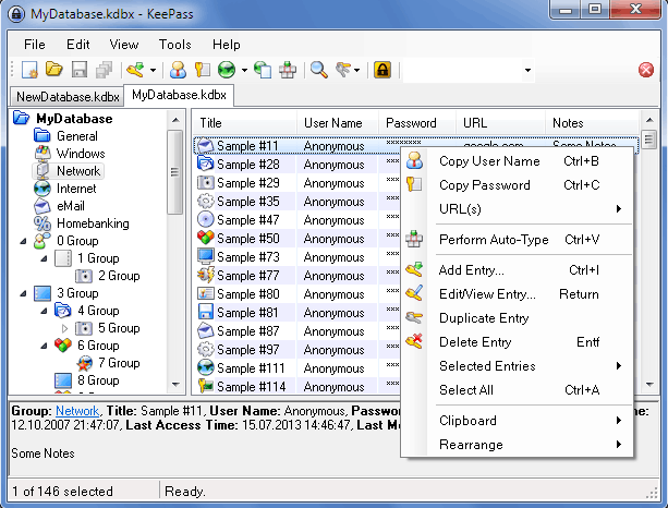 KeePass password manager