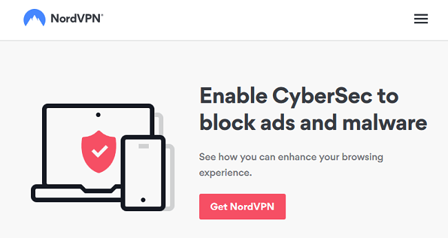 Nordvpn cybersec block ads