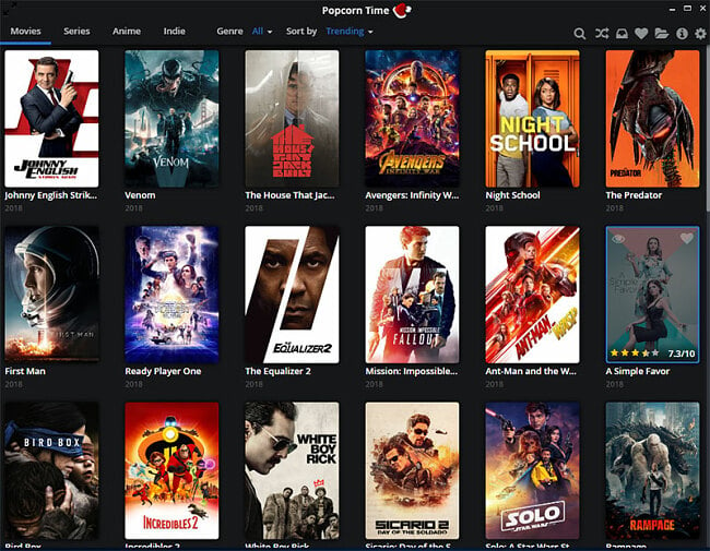 Popcorn Time streams free movies and TV shows online