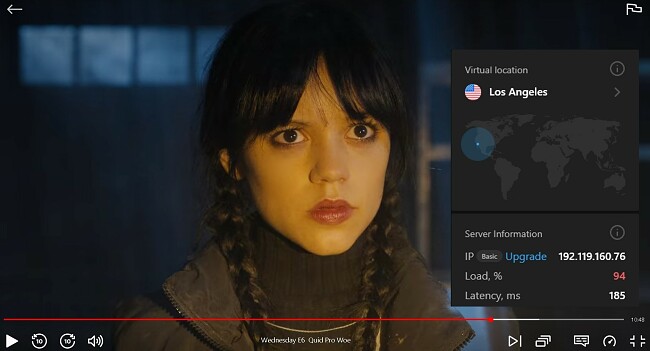 Skärmdump av Hotspot Shield avblockerar Netflix-biblioteket