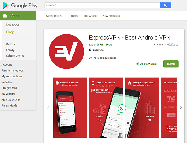 ExpressVPN Google Play App