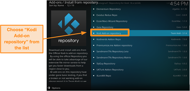 screenshot-of-how-to-install-official-kodi-addon-step-five-click-Kodi-add-on-repository-from-list
