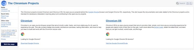 Screenshot of Ungoogled Chromium download page