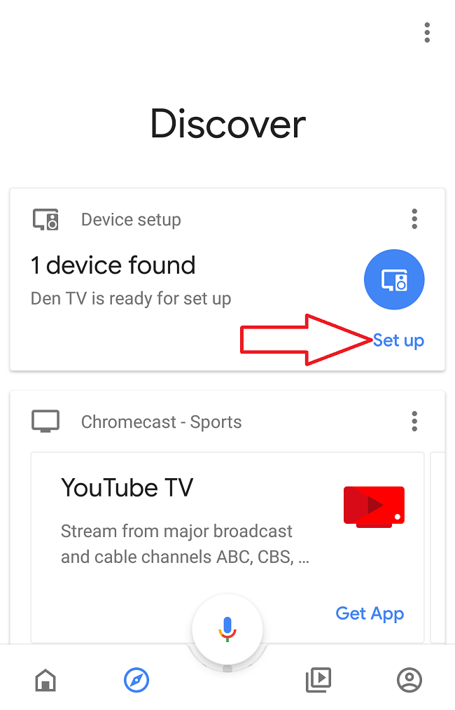 Chromecast instellen