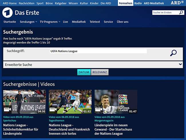 Das Erste UEFA Nations League online vpn