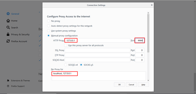 I2P manual proxy configuration