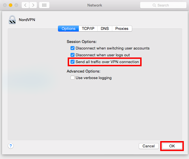 Mac Send all trafikk over VPN-tilkobling