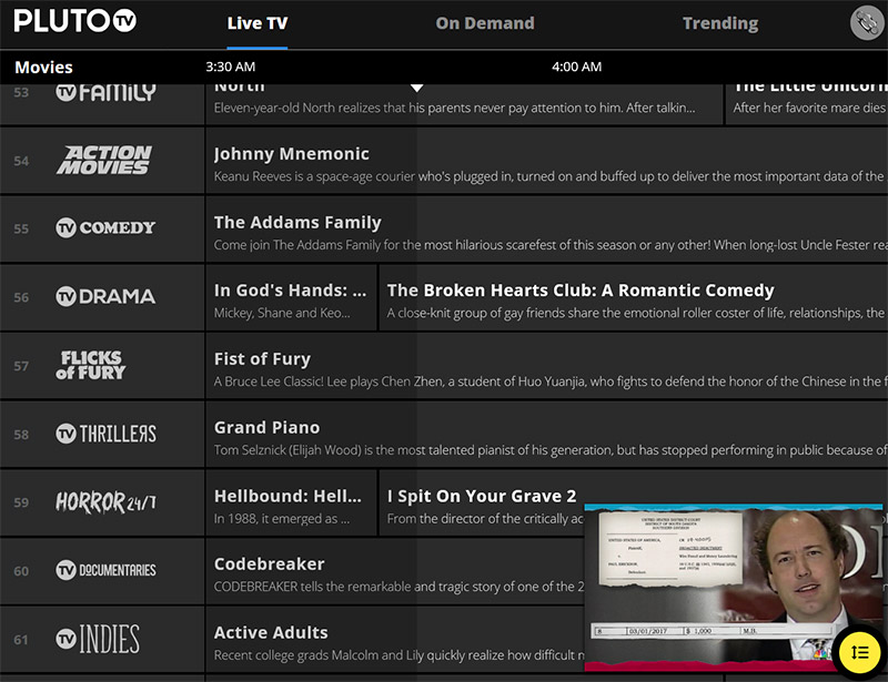Pluto live TV