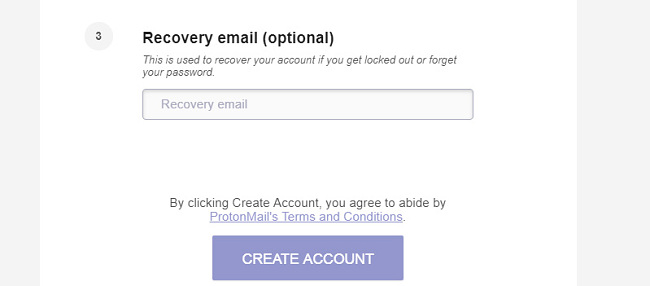 ProtonMail Recovery Email
