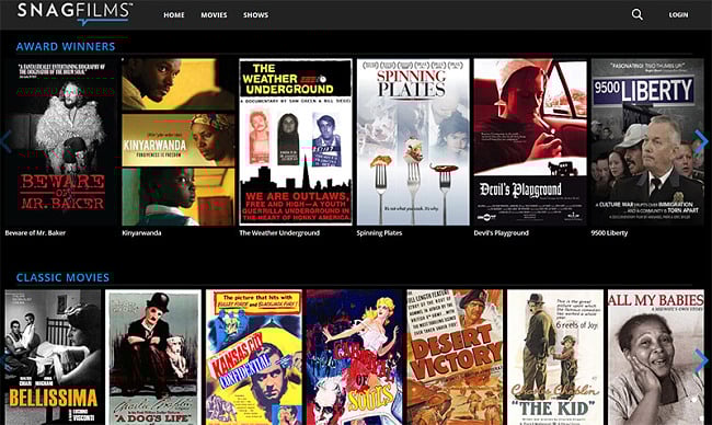 SnagFilms movies vpn