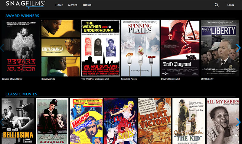 SnagFilms movies online free movie streaming sites 