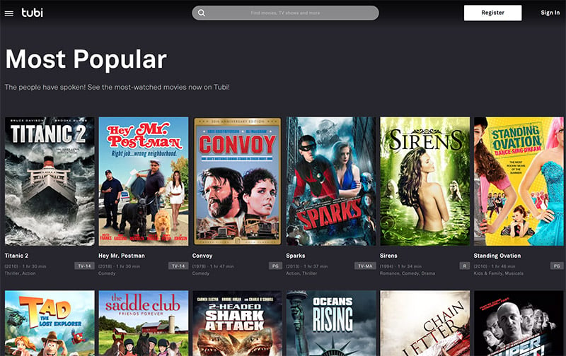 Tubi TV free movies online