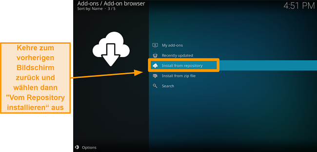 Screenshot So installieren Sie das Kodi Addon eines Drittanbieters Schritt 17 Klicken Sie auf Aus Repository installieren