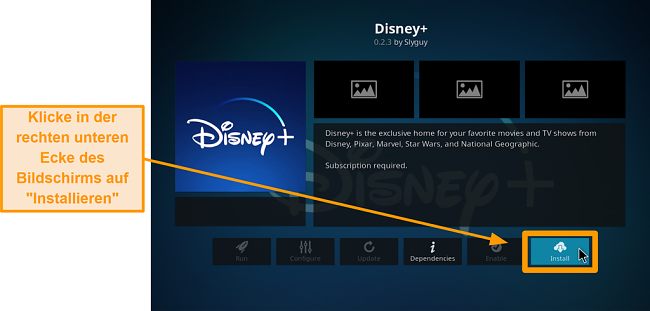 Screenshot So installieren Sie das Kodi Addon eines Drittanbieters Schritt 22 Klicken Sie auf Installieren