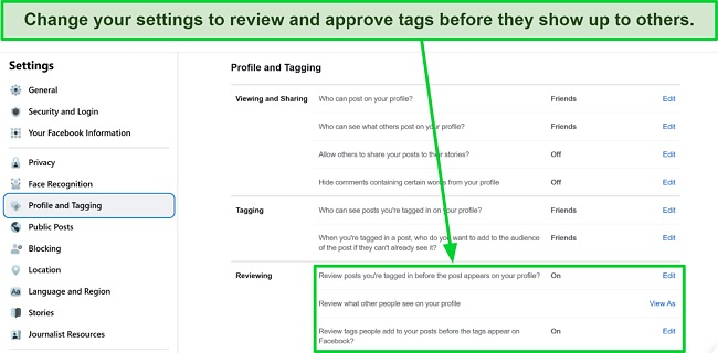 Screenshot of Privacy Checkup Settings and Options on Facebook. Screenshot of Privacy Checkup Settings and Options on Facebook.