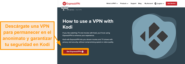 captura de pantalla de cómo instalar el complemento oficial de kodi, paso uno, obtener una vpn