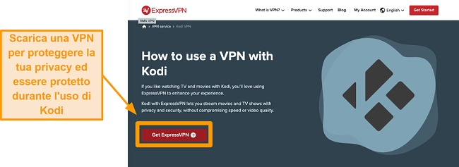 screenshot come installare l'addon di Kodi di terze parti passaggio 1 ottieni una VPN