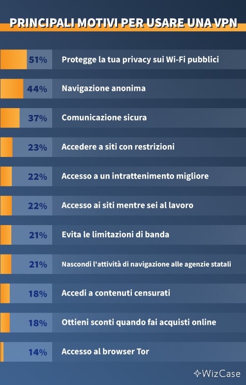 Principali motivi per cui le persone usano le VPN