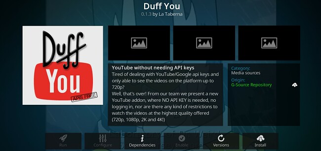Các phần mở rộng Kodi hoạt động tốt nhất: Duff You