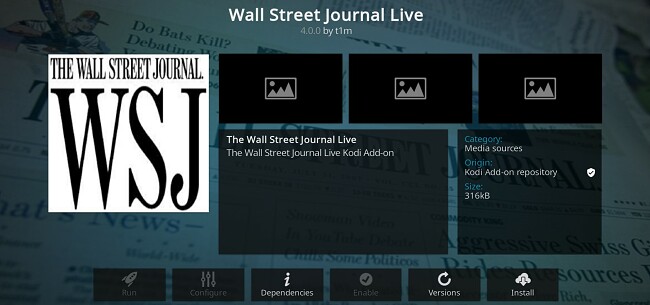 Wall Street Journal Live - Những Add-Ons Kodi Tốt Nhất Đang Hoạt Động
