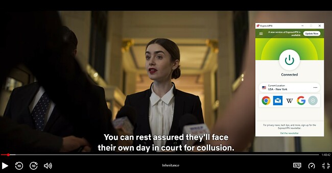 ExpressVPN 解锁 Netflix 库的屏幕截图