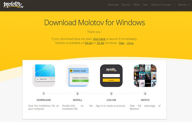 Molotov TV client app download