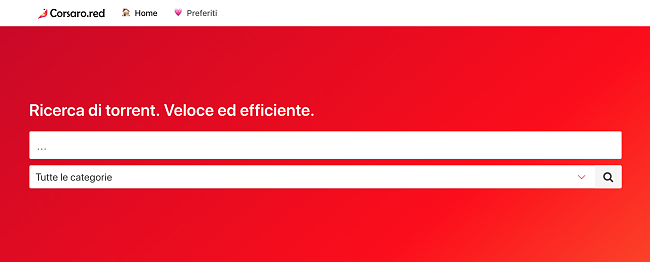 Corsaro Red homepage